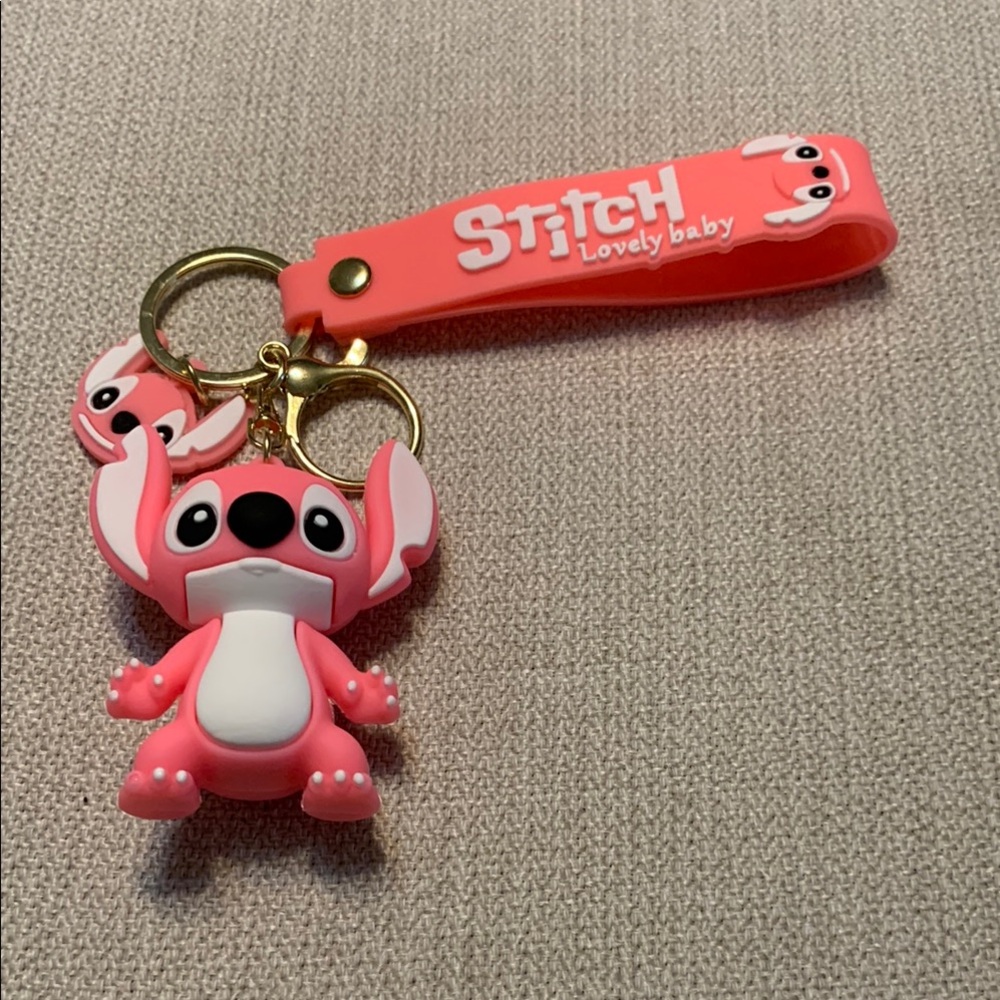 Stitch Pink Bag Charm/Keychain